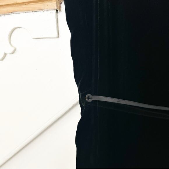 Rag & Bone Jamie Black Velvet V-Neckline Straight-Leg Tie Waist Jumpsuit Size 4 - Picture 10 of 12